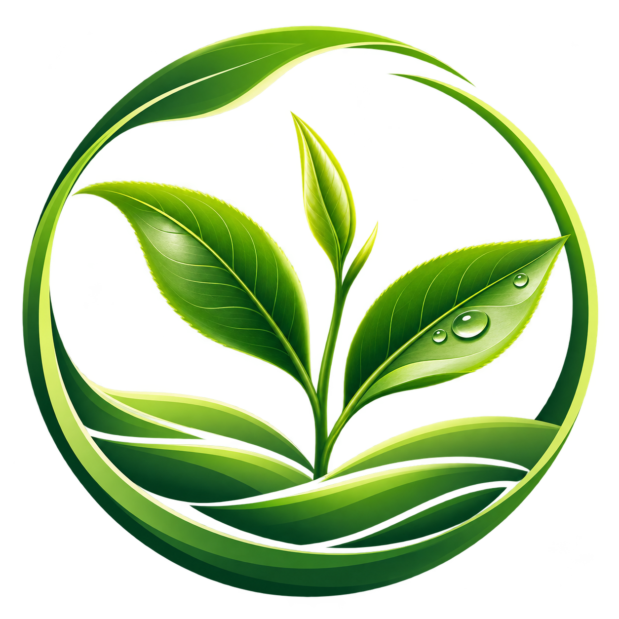 Giới thiệu glossy green botanical eco emblem